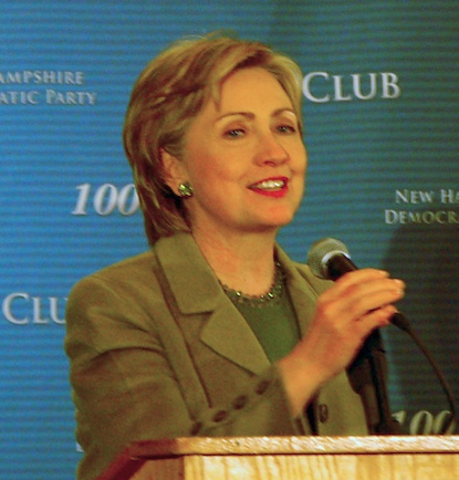 Hillary Clinton addresses the 100 Club Dinner